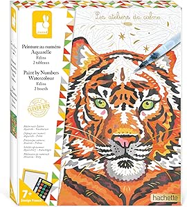PEINTURE AU NUMERO AQUARELLE FELINS
